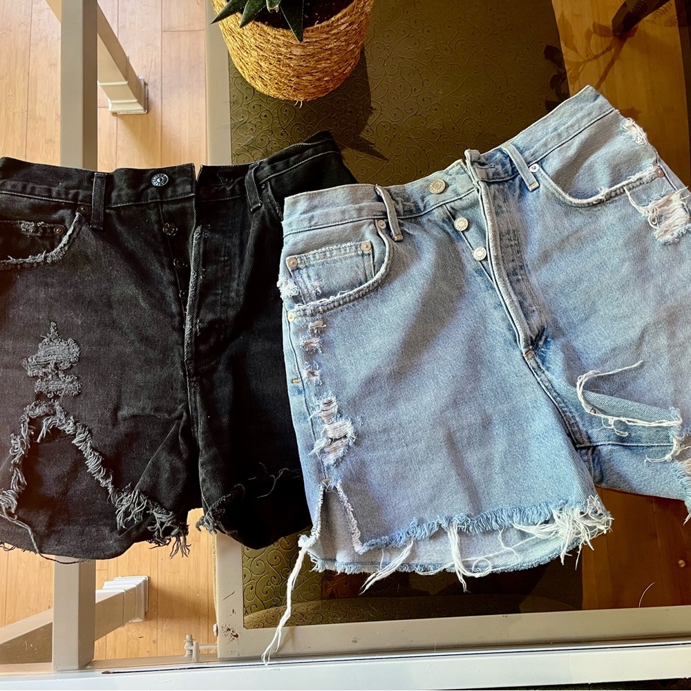 AGOLDE DEE SHORTS (TWO PAIRS!!)
